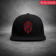 [Embroidered Logo] Men's Snapback Hat, High Quality Aboriginal Cap. Size 56-59cm.