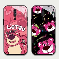 TS-97 Strawberry Bear HD Glass Casing for OPPO A5 A9 F11 A9X Reno 2F 2Z Pro