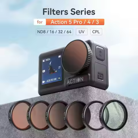 aMagisn ND CPL UV Lens Filter for DJI Action 5 Pro,Press Quick Mount Filters for Osmo Action5 Pro /
