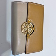 Tory burch 撞色真皮短夾