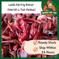LADA KERING BESAR MERAH / LADA KERING SIAM (TIDAK PEDAS)