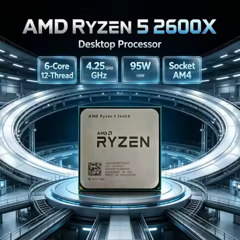 AMD Ryzen 5 3.6GHz Base 4.25GHz Max CPU CPU Processor 95W AM4 6-Core 12-Thread Gaming CPU R5 2600X