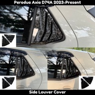 Perodua Axia 2023-2026 D74A Carbon Glossy Black Side Quarter Window Louver Garnish Mustang Vent Tria