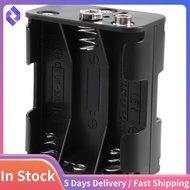Double Side Spring 6 x 1.5 V AA Battery Holder Case Box Black