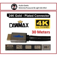 Danmax HDMI Cable HDMI TO HDMI 30 Meters Nylon Sleeve, VERSION 2.0, JR4438 Series ( JR4438/300 )