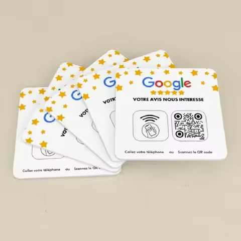 Custom Google Review Sign NFC Tap or Scan code Social Media QR Code Plate increase your followers Fo