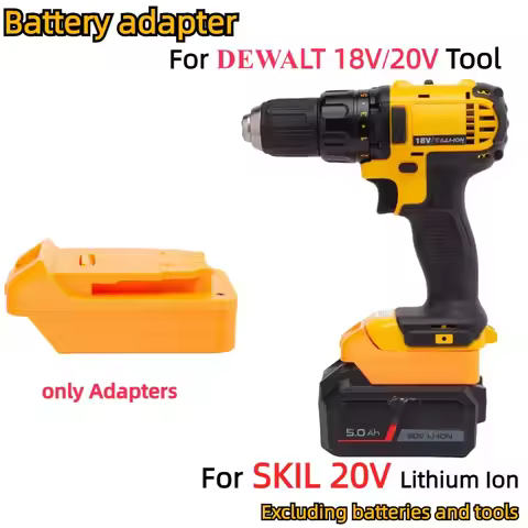 Adapter/Converter for SKIL 20V Li-ion Battery Compatible TO DeWalt 18V 20V MAX XR Cordless Electric 