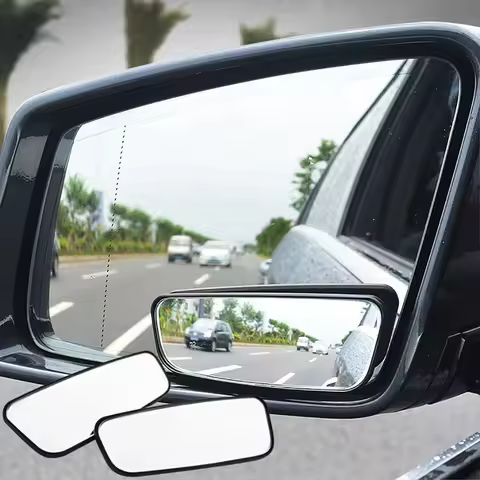 2PCS 60 Degree Wide Angle Additional spherical dead zone mirrors on regular car side mirrors blind z
