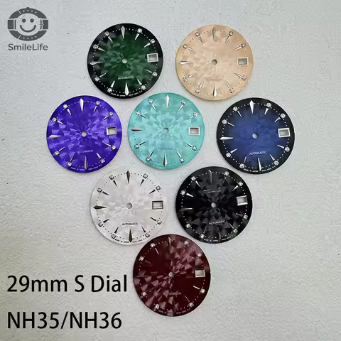 SmileLife 29mm PRESAGE Drill Cocktail Dial Watch S Dial Fit NH35 Mechanical Movement Watch Accessori