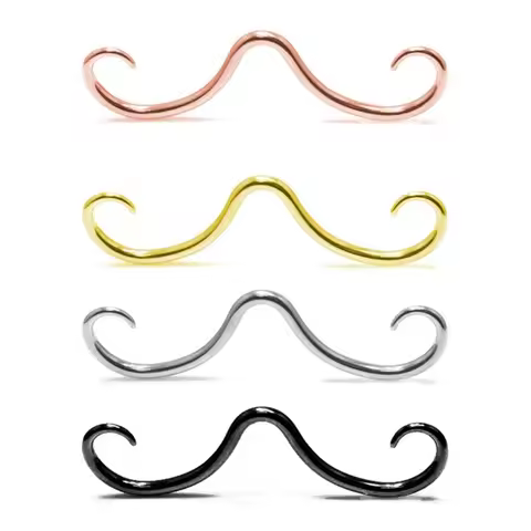 Stainless Steel Septum Mustache Nose Rings Hoop Septum Piercing Hanger Fashion Nose Body Piercing Je