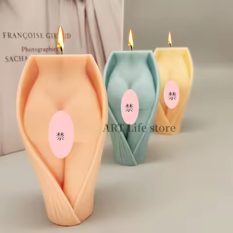 DIY Female Lower Body Silicone Candle Mold 3D Art Body Sculpture Crafts Resin Plaster Soap Making To