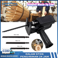 Adapter Mesin Jig Saw - Adaptor Bor gergaji Mesin gergaji bor konektor bor / Gergaji Listrik Ke Gergaji Jig Alat Pemotong Kayu/Bor Daya Bor Listrik Dimodifikasi / tambahan jig saw mesin bor tangan Gergaji Konektor Mesin Bor Jadi Gergaji Kayu besi