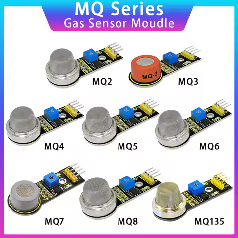 Keyestudio MQ Series Sensor Gas Sensor MQ-2 MQ-3 MQ-5 MQ-135 MQ-6 MQ-8 MQ-7 Module for Arduino Senso