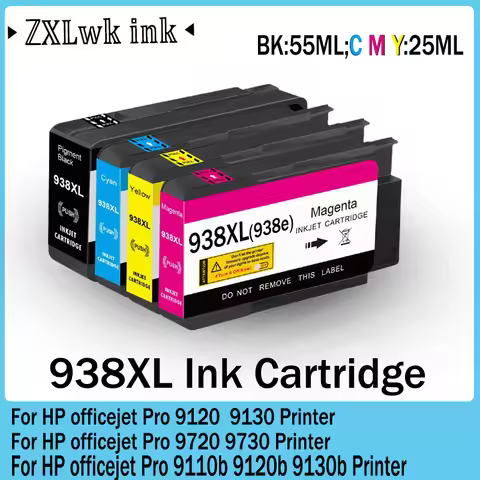 938XL 938 Ink Cartridges Replacement Compatible Black and Color 938XL 938 for HP OfficeJet Pro 9110B