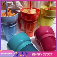 [xinhuan75l.] 1PC Stadium Tumbler Popcorn Large Cup Snack Cup Multifunctional Cups 1000Ml Blue