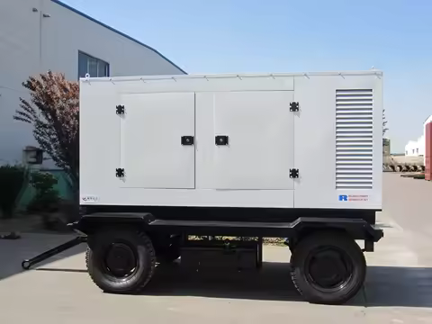 62.5kva 50kw mobile silent diesel generator 50kw with ZH4105ZD diesel engine / 4 wheels trailer and 
