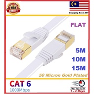 15M 10M 5M Premium Quality CAT6 RJ45 Flat Ethernet Network Internet Cable High speed 250MHz 1000Mbps