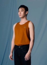 คร็อคโคไดล์เสื้อกล้ามสีน้ำตาลพัมกิ้นสไปซ์ทรงคัสตอมฟิต CROCODILE PUMPKIN SPICE CUSTOM FIT TANK SINGL