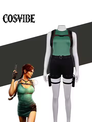 Tomb Raider Lara Croft Cosplay Costume - Archaeologist Adventurer Women Wigs Game Expo Heroine Party