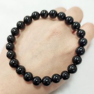 (天然水晶) 逢凶化吉 除負能量 改運  煙花黑髮晶水晶手鏈 手串 7m+