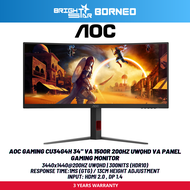 AOC GAMING CU34G4H 34" VA 1500R 200HZ UWQHD VA Panel Gaming Monitor
