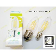 DIMMABLE LED CANDLE BULB 4W E14 E27 EDISON FILAMEN STYLE