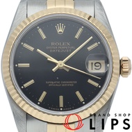 勞力士 Datejust Boyz 68273(E) 男士腕錶，K18YG/SS 材質，黑色錶殼，拋光處理，1991 年款，成色極佳 [二手]