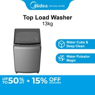 Midea MA200W130D Grey Top Load Washing Machine, 13kg, Water Efficiency 3 Ticks