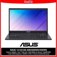 ASUS E410K-ABV289WS/290WS (P.BLUE/D.WHITE/14.0 FHD/N4500/8GB+256GB/SHARE/W11/2Y/OPI)