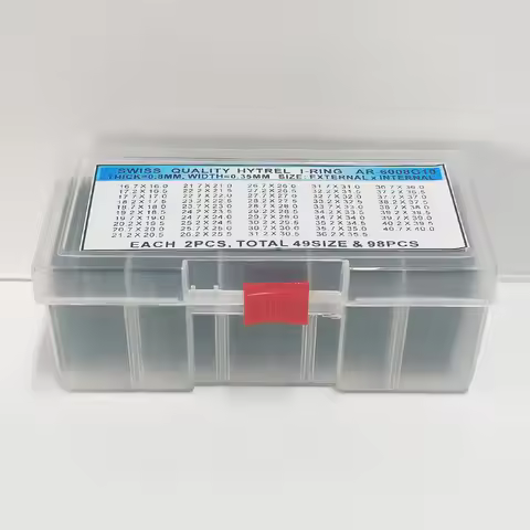 98Pcs/Box 6008G10 Silicone Watch Waterproof I Ring Replacement Parts 0.8mm White Watch Gasket I Ring