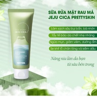Sữa Rửa Mặt Rau Má Prettyskin Jeju Cica sạch sâukiềm dầu giảm mụn 150ml