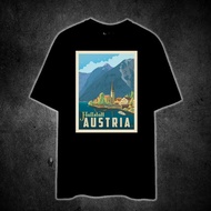 HALLSTATT AUSTRIA (EUROPE VINTAGE TRAVEL) Printed t shirt unisex 100% cotton