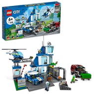 LEGO City Police Station with Van, Garbage Truck & Helicopter Toy 60316, Gifts for 6 Plus Year Old K