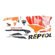 Sticker Body Set Kanan Orange Red Honda CBR 150R K45A 871X0K45N20ZAR