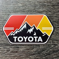 Toyota Mtn w/ Stripes Sticker Decal Tundra Tacoma SR5 4X4 4Runner Fj Cruiser TRD