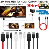1080P HDTV Kabel TV Digital AV Adapter untuk Iphone Ke HDMI-Kabel Kompatibel untuk Samsung Galaxy S3/S4/S5/Note 2/Note 3/Note 4