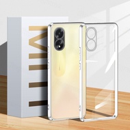 Jingsanc Ốp trong suốt cho Oppo A38/OPPO A18 vỏ điện thoại TPU Silicon mềm mạ điện kính trong suốt v