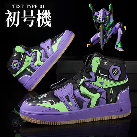 EVANGELION Basketball Shoes Men EVA-01 EVA-02 Luxury Fashion Breathable Sneakers Youth Student non-s