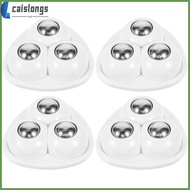 caislongs  Self Adhesive Casters Wheels Mini for Small Appliances Pulley Base Trash Can Sticky Universal Kitchen 4 Pcs
