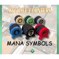 HERSLEEKLAB 3D PRINTED MTG LIFE COUNTERS WITH MANA SYMBOLS 0-99 FOR TRADING GAMES