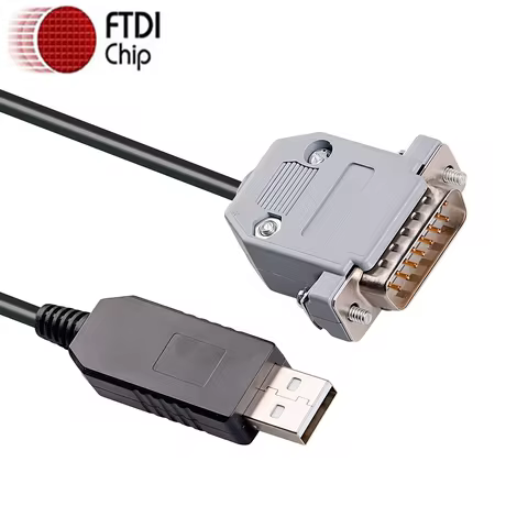 FTDI FT232RL USB TO DB15 D-SUB 15PIN MALE ADAPTER SERIAL COMMUNICATION CABLE FOR YAOHUA ELECTRONIC B