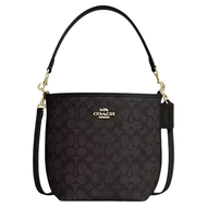 Coach City Bucket Bag In Signature Canvas CT800 Dark Brown Women Handbag