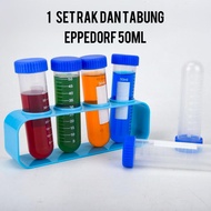 EDUCATIONAL TOYS FOR CHILDREN'S EXPERIMENTS EPPENDORF TUBE RACK AND EPPENDORF TUBE 50ml