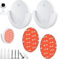 Ctuoptuo 2 Pcs White Round Camera Wall Mount Bracket with Screws, Fit for Nanit Flex Multi-Stand/Nan