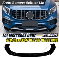 For Mercedes Benz GLB Class X247 GLB180 GLB200 GLB35 AMG 2020-2024 Car Front Bumper Lip Splitter Dif