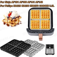 GSWLTT 1pcs Waffle Baking Mold, Reusable Square Air Fryer Waffle Maker, Silicone Waffle Mould for Ni