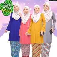 Batik Viral Baju Kurung Pesak Pahang Plain Murah Kurung Cikgu Najeeha 8 Ready Stok