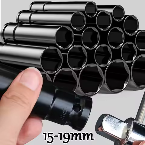 Extended Hexagon Socket 15mm 16mm 17mm 18mm 19mm Metric Wrench Socket Deep Impact Wrench Head Tire R