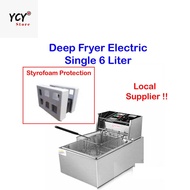 Ycy store -  Deep Fryer 6L Commercial Stainless Steel Single Tank Electric Deep Fryer Electric Deep Fryer