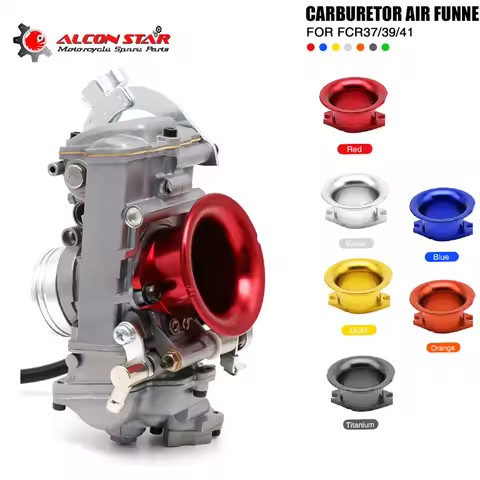 Alconstar FCR Flatslide Racing Carburetor Air Funnel With Net FCR37/39/41 Repair Parts Velocity Stac